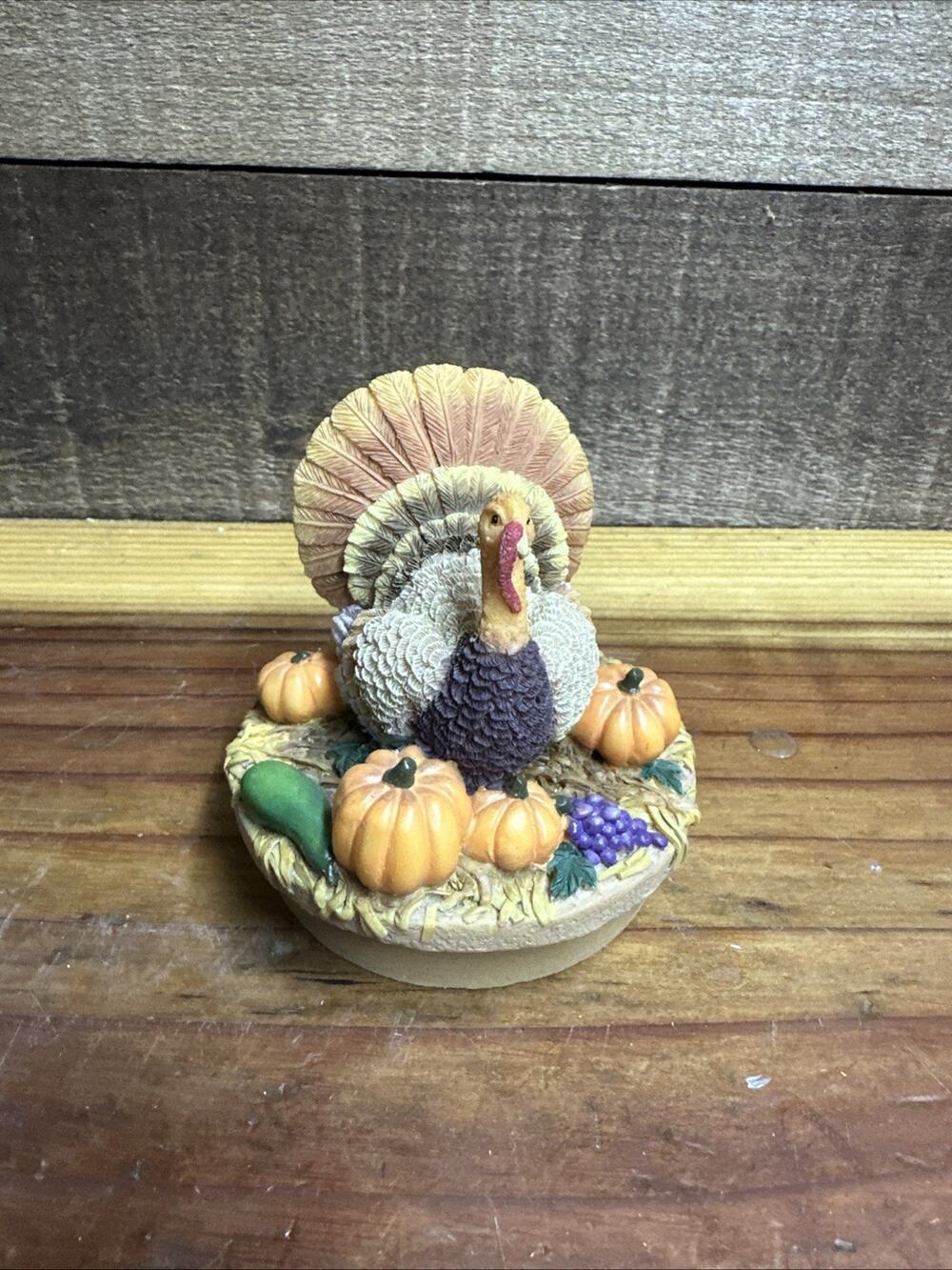 Our America Gift Candle Topper Thanksgiving Turkey Topper 3” In Box